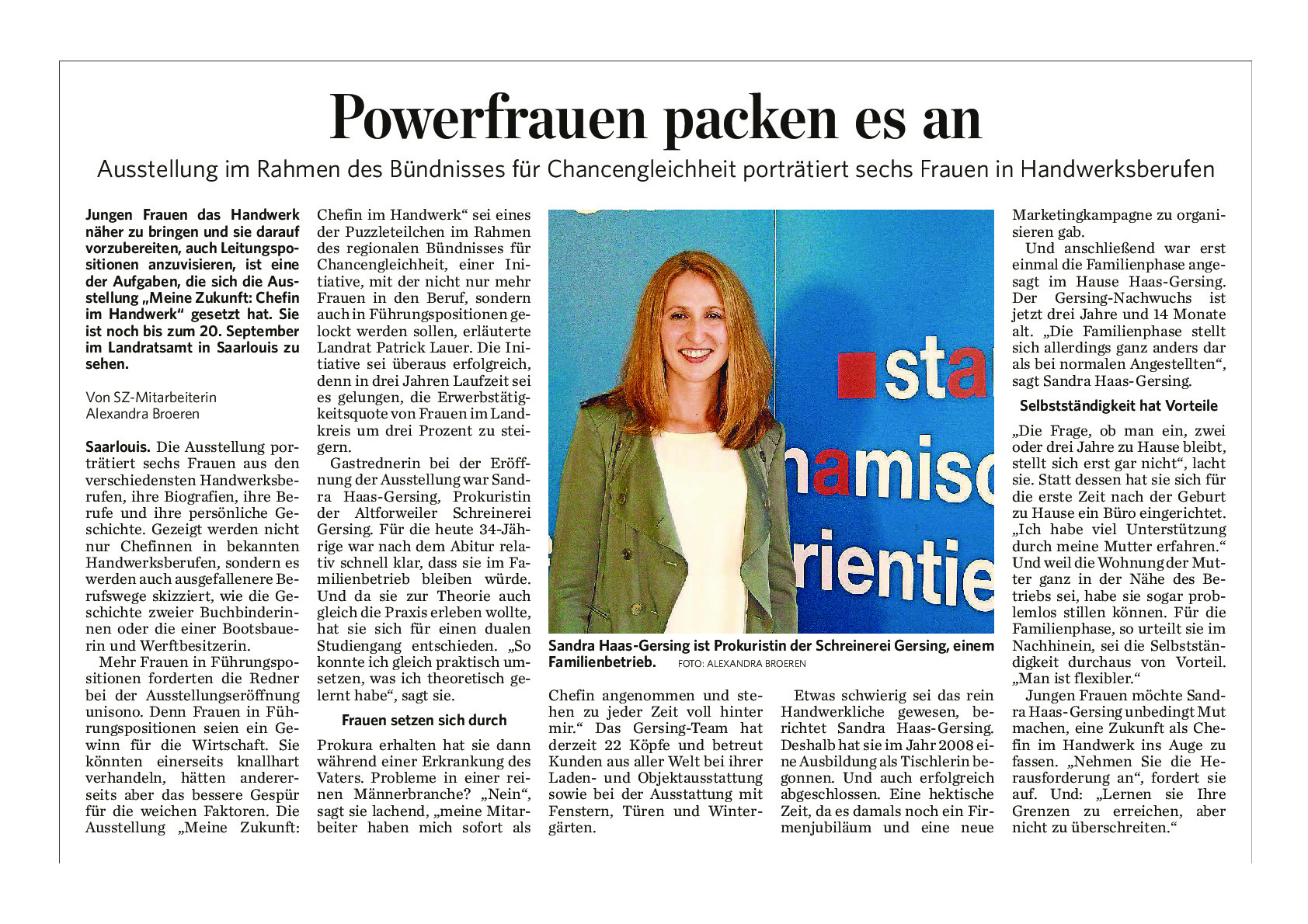 Vorschaubild von Dokument: Artikel Powerfrauen